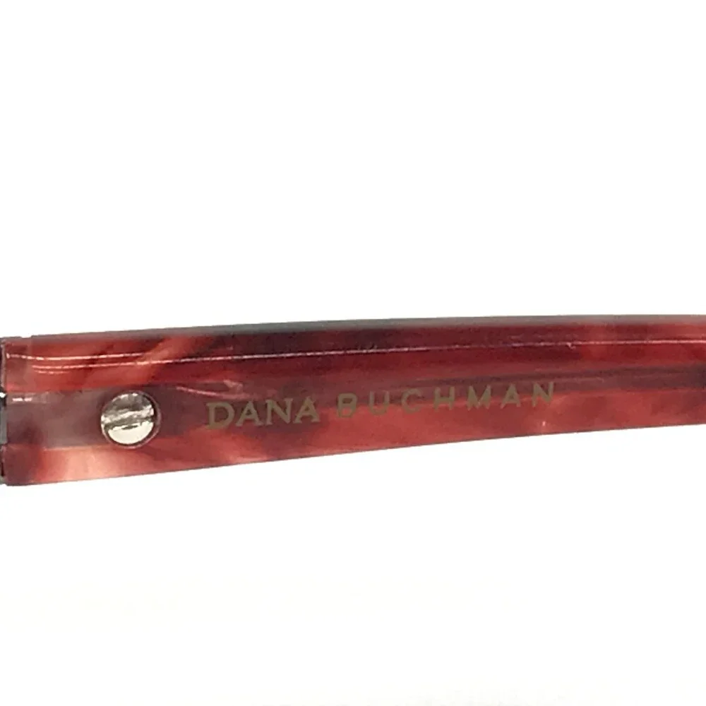 Dana Buchman Eyeglasses Frames ANNICE BU Gray Red Rectangular Half Rim 52-17-133